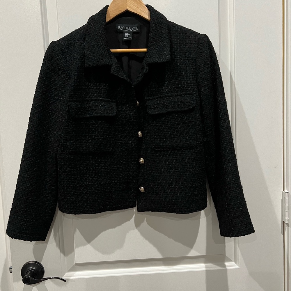Rachel Zoe Tweed Black Jacket